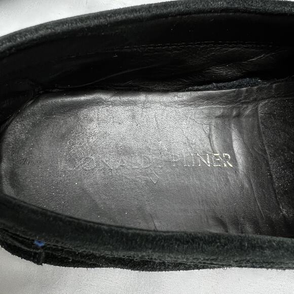 Donald Pliner Men\'s Dacio Bit Buckle Suede Slip-On Black Loafer Shoes Size 8M main image 7